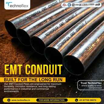 Gurugram, Electrical & Plumbing, ⚡ Technoflex EMT Conduit Pipe – Strong & Safe Wiring Protection