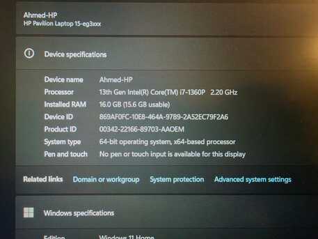 Riyadh, Computers, SAR 2500,  HP Pavilion 15 Laptop Blue Color Like New