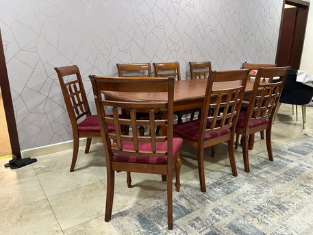 Khobar, Furniture, SAR 600,  Wooden Dining Table 8 Seater For Sale