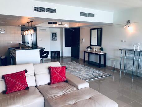 Tala Island, Apartments, Flats, Houses & Villas, BHD 650/month,  Furnished,  2 BR,  120 Sq. Meter,  LUXURY SEA VIEW 2BR APARTMENT IN TALA ISLAND  | PRIVATE BEACH ACCESS | BALCONY | AMWAJ