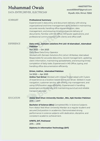 Riyadh, Job Seekers, Driver