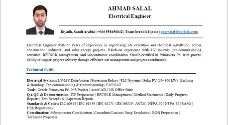 Riyadh, Job Seekers, Job Application - Electrical Engineer
