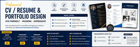 Riyadh, Writing, Professional ATS Resume / CV & Portfolio Design Service &ndash; Fast Delivery