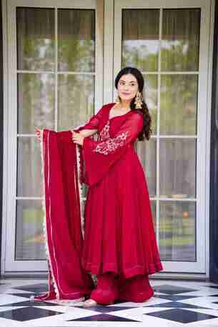 Jaipur, Clothing & Accessories, INR 7500,  Buy Idaho Rajasthani Rouge Suit Set Online