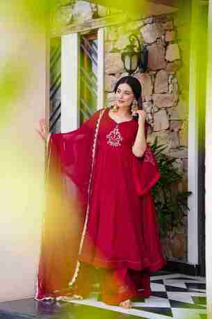 Jaipur, Clothing & Accessories, INR 7500,  Buy Idaho Rajasthani Rouge Suit Set Online