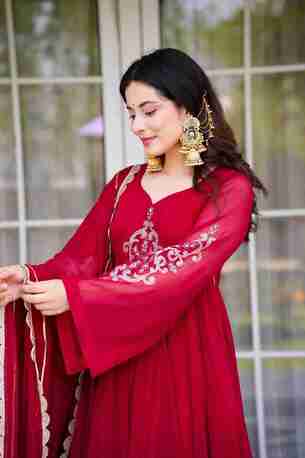 Jaipur, Clothing & Accessories, INR 7500,  Buy Idaho Rajasthani Rouge Suit Set Online