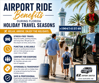 New York, Travel, Airport Ride Benefits During Florida Holiday Travel Seasons