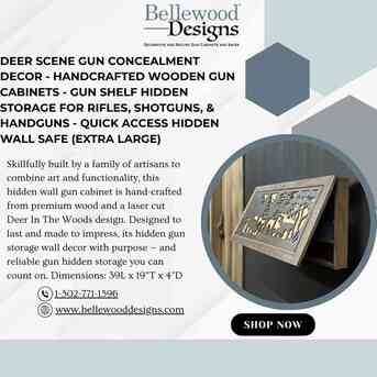 New York, Furniture, USD 359,  Wildlife-Themed Gun Cabinets | Farmhouse Hidden Storage By Bellewood Designs