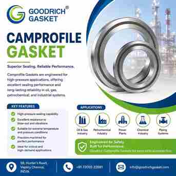 Chennai, Materials, Camprofile Gasket Manufacturer For High Pressure Industrial Sealing
