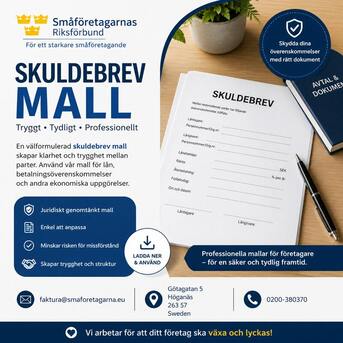 Stockholm, Business, Trygg Hjälp Med Skuldebrev Mall För Företag Och Privatpersoner