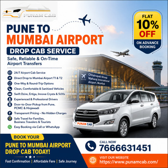 Pune, Travel, Pune To Mumbai Airport Drop Cab Service &ndash; Safe & Reliable Airport Transfers