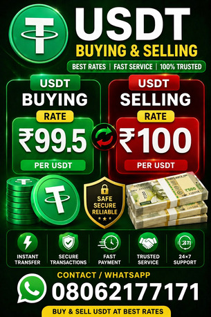 New Delhi, Free Items, INR 98,  USDT Crypto Buying And Selling Services