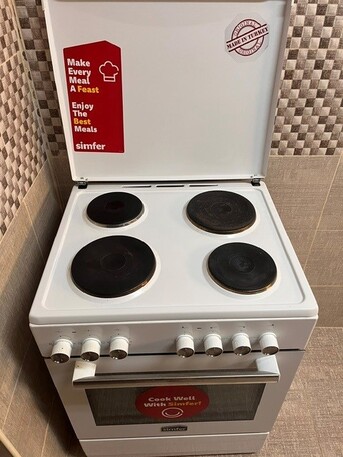 Jeddah, Appliances, SAR 500,  Simfer, Electric 60x60, 4 Hot Plates, Electric Oven,White