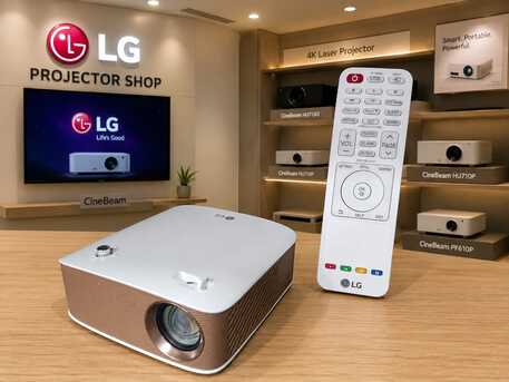 Manama, Electrical & Plumbing, BHD 63,  LG Portable Projector 30,000 Hours LED Life Up To 100" Screen Size With Remote - 39548774