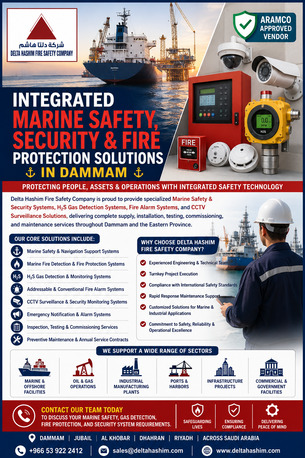 Dammam, Technical, Marine Safety Solutions, CCTV, Fire Alarm, H2s, Supply, Installation And Mainteanance