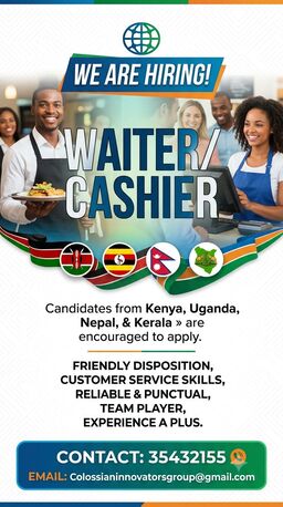 Manama, Jobs, WATERS/CASHIERS