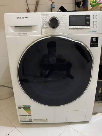 Riyadh, Electronics, SAR 750,  Samsung Washing Machine Fully Automatic  Front Load, 8.5 Kg, White