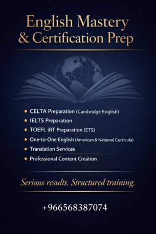 Dammam, Training, English Mastery & Certification Prep