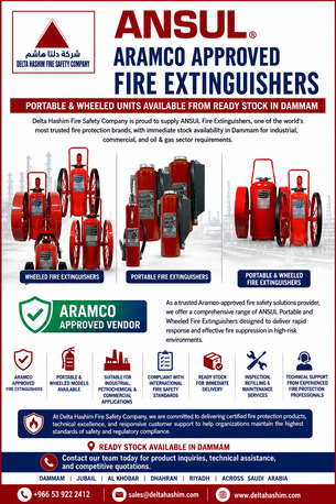 Dammam, Security, Ansul, Aramco Approved, Wheeled & Portable Fire Extinguisher Stock Available In Dammam