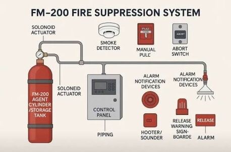 Dammam, Security, FM200, Fire Suppression System, Supply, Installation And Maintenance Services In Dammam