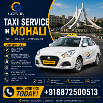 Chandigarh, Travel, Best Taxi Service In Mohali For Airport Transfers And City Travel