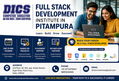 New Delhi, Lessons Offered, Full Stack Development Institute In Pitampura | DICS
