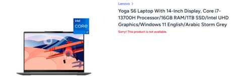 Riyadh, Computers, SAR 2999,  Selling Lenovo Yoga S6 Laptop With 14-Inch Display, Core I7-
