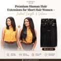 Premium Human Hair Extensions For Short Hair Women