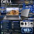 BHD 183,  DELL Core I7 11th Gen Silver Metallic Laptop 32GB DDR4 RAM 512GB M.2 SSD 14