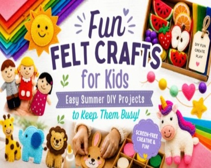 New York, Household Items, USD 90,  Premium Felt Crafts For Kids: Educational Toys For Creative Play