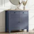 GBP 99,  Linra Blue Compact Painted 2 Door Sideboard Cabinet