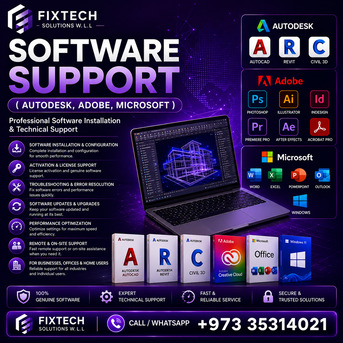 Manama, Software, BHD 3,  Software Installation Support (Microsoft, Autodesk, Adobe)