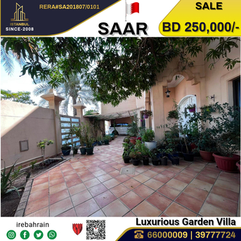 Saar, Real Estate For Sale, BHD 250000,  5 BR,  Beautiful Luxurious Garden Villa In Saar