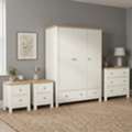 GBP 539,  Linra White 4 Piece Painted Bedroom Set With 4 Drawer Chest And Two Bedside Tables