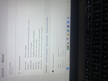 Olaya, Computers, SAR 950,  Core I5-11th Generation,Ram 16GB,Type C Original Charger