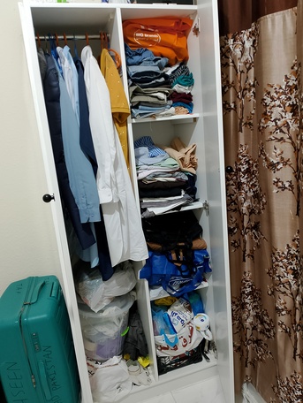 Jeddah, Furniture, SAR 440,  Single Bed With Side Draw & 2-Door Wardrobe For Sale