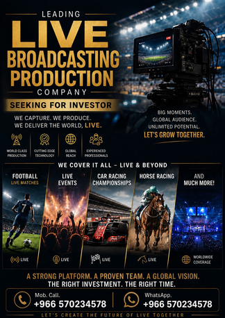 Dammam, Business Partners, Lookig A Partner For Broadcating Tv Production Company
