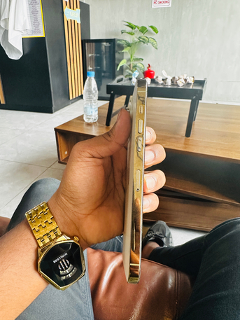 Al Zuhour, Mobile Phones, SAR 2400,  IPhone 14 Pro Max Gold Color With Box - Very Clean