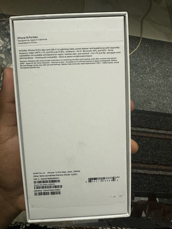 Al Zuhour, Mobile Phones, SAR 2400,  IPhone 14 Pro Max Gold Color With Box - Very Clean