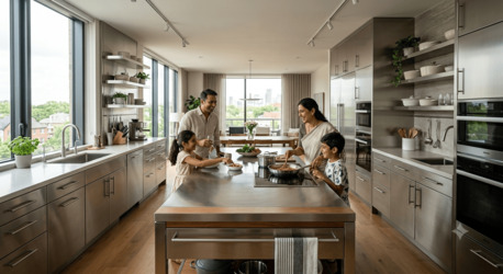 New Delhi, Interior Design, Premium Stainless Steel Kitchens By AMEDEO