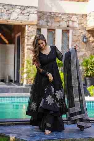 Jaipur, Clothing & Accessories, INR 7500,  Buy Idaho Zaafira Black Kurta Set Online