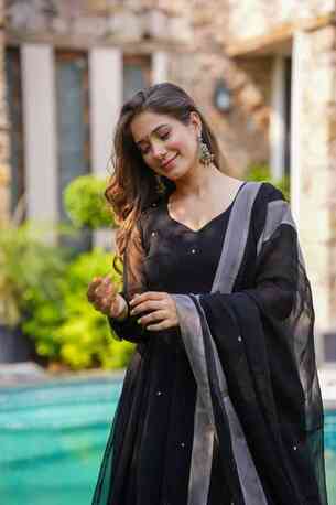 Jaipur, Clothing & Accessories, INR 7500,  Buy Idaho Zaafira Black Kurta Set Online