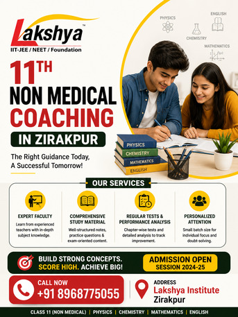 Chandigarh, Lessons Offered, Class 11 Non Medical Coaching In Zirakpur For CBSE Students