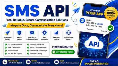 Gurugram, Business, High-Performance Bulk SMS API Service For Every Industry
