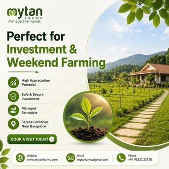 Bangalore, Agricultural Land, Farmland For Sale Near Bangalore &ndash; Ideal For Investment & Weekend Farming