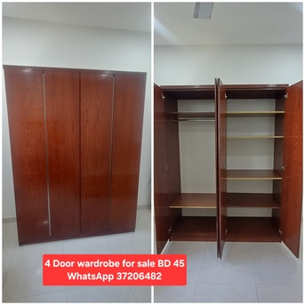 Manama, Furniture, BHD 45,  ✅️ 4 Door Wardrobe For Sale In Good Condition With Delivery