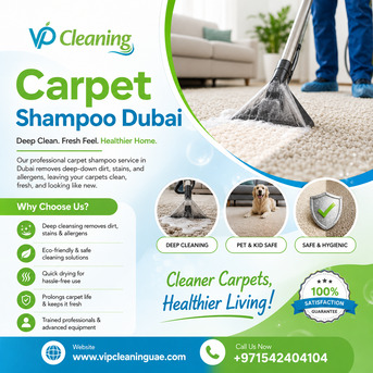 Dubai, Cleaning, VIP Cleaning UAE Bring Your Carpets Back To Life With Carpet Shampoo Dubai?