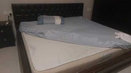 Riyadh, Furniture, SAR 400,  BED ROOM KING SIZE WITH TURKISH MATTRESS AND BIG CABINET AND SIDE CABINET AND MIRROR