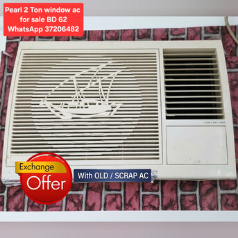 Manama, Air Conditioners, BHD 62,  ✅️Pearl 2 Ton Window Ac For Sale In Good Condition With Fixing