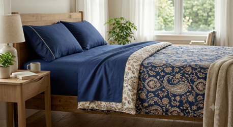 Mumbai, Household Items, INR 1499,  Double Bed Sheet &ndash; Cotton, Comfortable & Long-Lasting | TheIndiGlobal